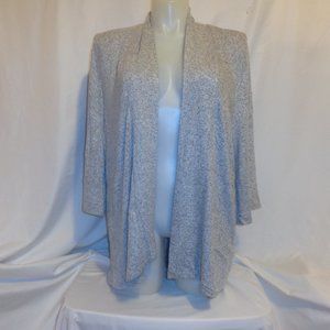Lane Bryant Sweater 18/20 22/24 Cardigan Top Hi Lo Tunic Gray Open Front New
